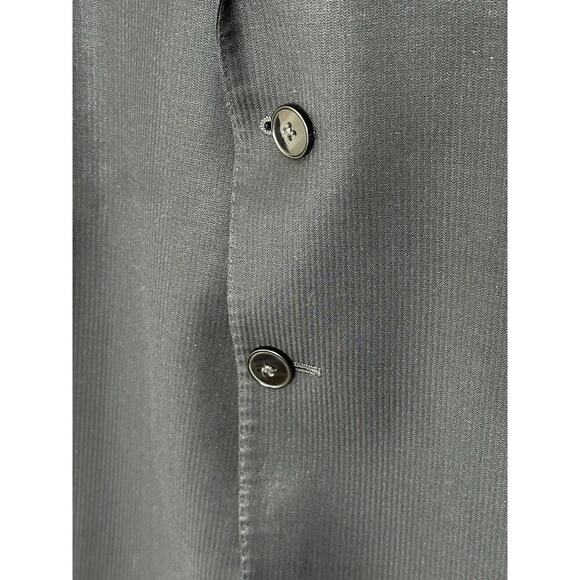 Calvin Klein Men's Suit Jacket Single Breasted 100% Wool 2 Buttons Black Sz 46R - Picture 3 of 12